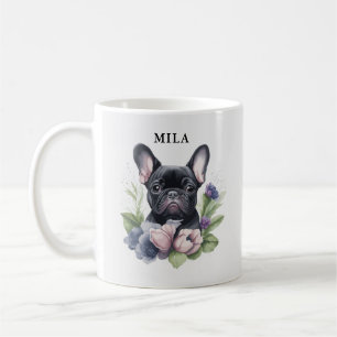 Mug Couleur d'aquarelle de chien de Carlin noir person