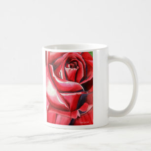 Mug Couleur d'aquarelle rouge Crimson macro d'art orig