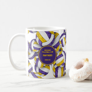 Mug couleur de l'équipe de volley-ball en or violet no