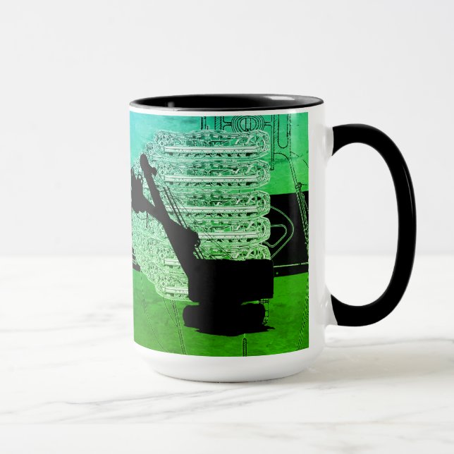 MUG COULEUR DE TRACKS DE CABINE DE DOZER DE L'INGÉNIEU (Droite)