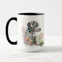 COULEUR D'EAU ADORABLE FLEURS DE CHIENS DALMATIQUE