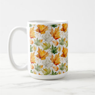 MUG COULEUR D'EAU ORANGE JAUNE VERT TOMBE AUTOMNE FEUI