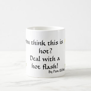 Mug Couleur Hot Flash Sketch Femme Menopause Texte