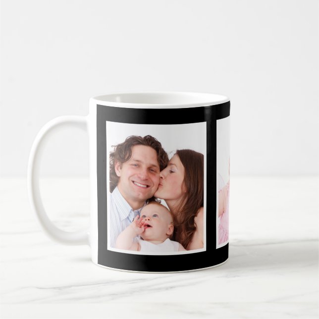 Mug Couleur noire ou personnalisée 3 Portrait photo (Gauche)