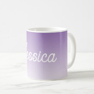Mug Couleur ombrée violette (modifiable) et votre text