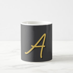 Mug Couleur Or Gris Monogramme Professionnel