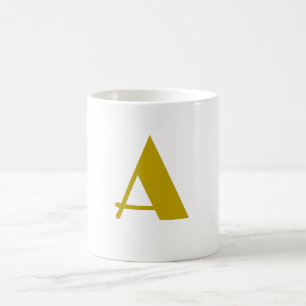 Mug Couleur or Personnalisé Monogramme Lettre initiale