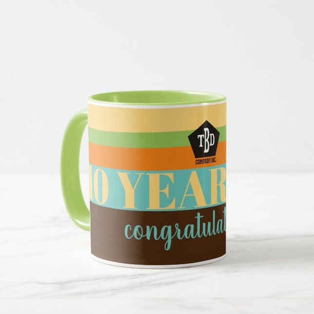 Mug Couleur personnalisée Café anniversaire UNIVERSAL  (Devant gauche)
