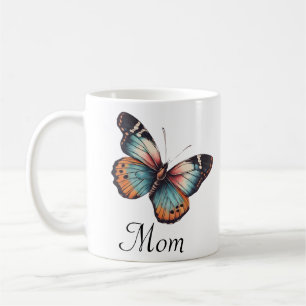 Mug Couleur personnalisée Maman Papillon coloré Person