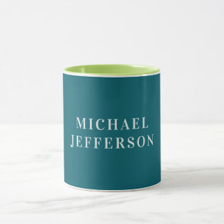 Mug Couleur sarcelle foncée uni élégante personnalisée