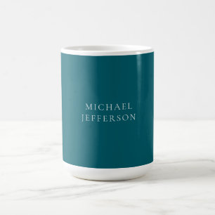 Mug Couleur sarcelle foncée uni personnalisée sur mesu