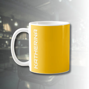 Mug Couleur solide ambre Classic Personnalisé