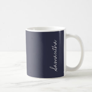 Mug Couleur solide bleu profond réfléchissant