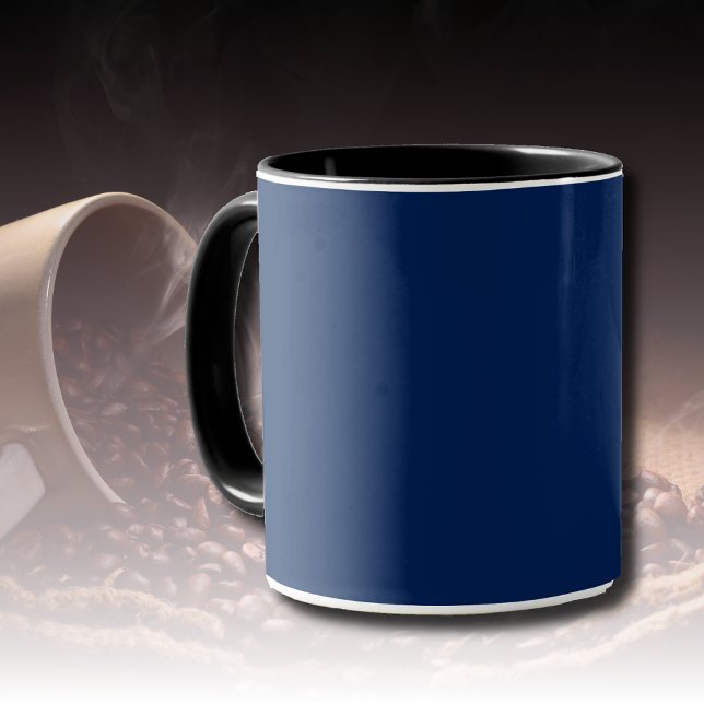 Mug Couleur solide Indigo de la marine | Classique et  (Créateur téléchargé)