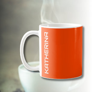 Mug Couleur solide orange flamme   Classic Personnalis