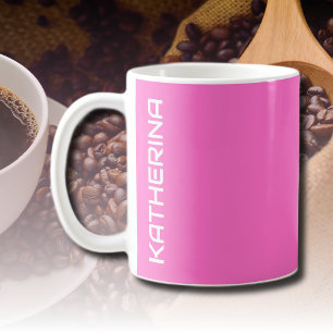 Mug Couleur solide rose néon   Classic Personnalisé