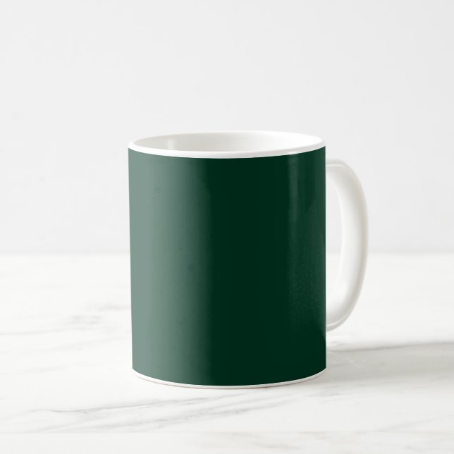 Mug Couleur solide vert foncé (Devant droit)