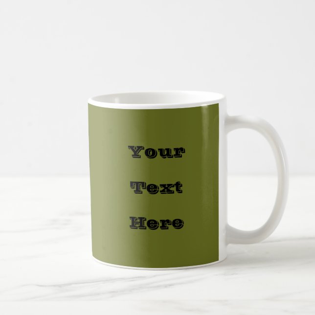 Mug Couleur solide vert olive (Droite)