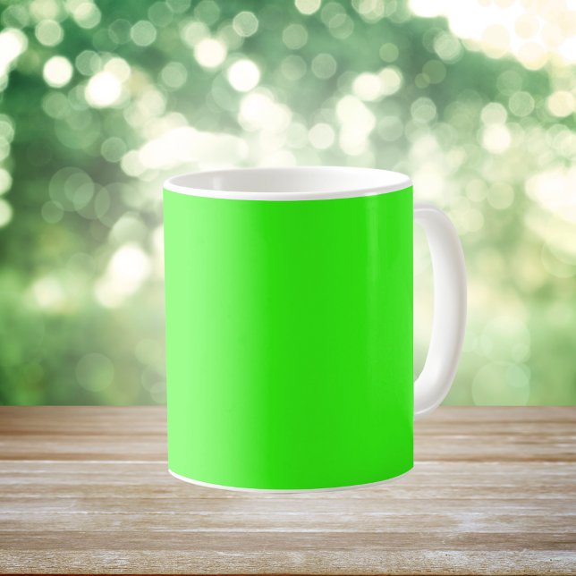 Mug Couleur solide verte néon (Créateur téléchargé)