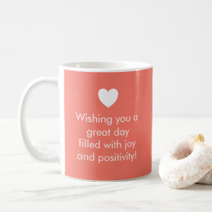 Mug Couleur Tendance Coucher de soleil de corail - Nom