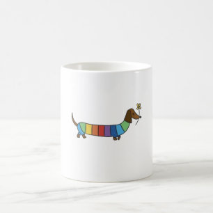 Mug Couleur trait mignon chien arc-en-ciel
