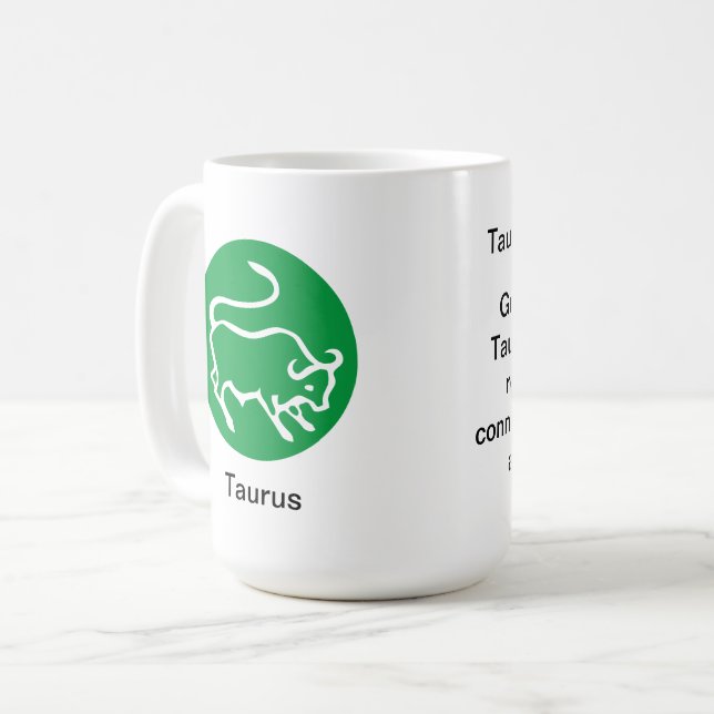 Mug - Couleur Zodiac pour Taurus (Devant gauche)