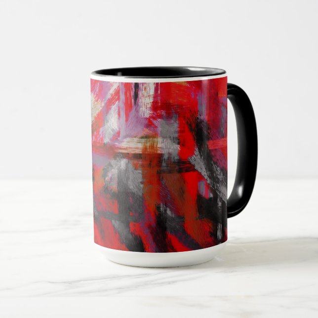 Mug Couleurs Abstraites de peinture #32 (Devant droit)