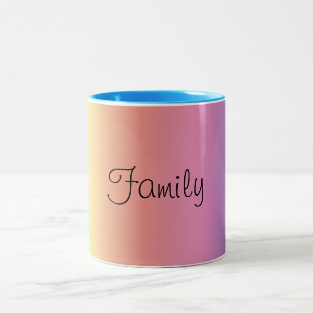 Mug - Couleurs arc-en-ciel avec famille (Centre)