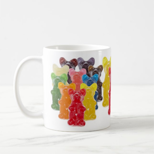Mug couleurs arc-en-ciel bonbon amant guman ours (Gauche)
