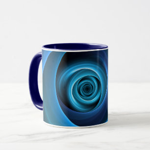 Mug Couleurs bleu spirale 3D Art Abstrait fractal mode