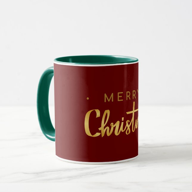 Mug Couleurs classiques de vacances, Joyeux Noël, (Devant gauche)