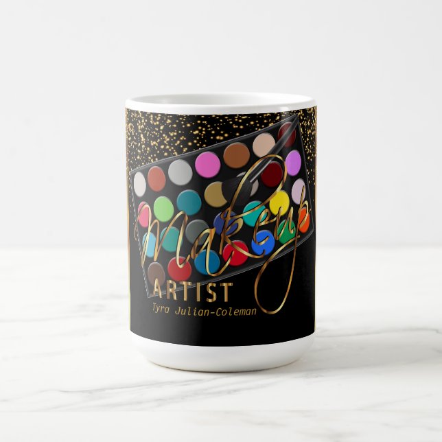 Mug Couleurs d'arc-en-ciel de maquilleur (Centre)
