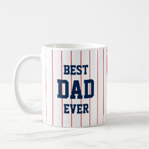 Mug Couleurs de baseball Élégantes Le meilleur papa 