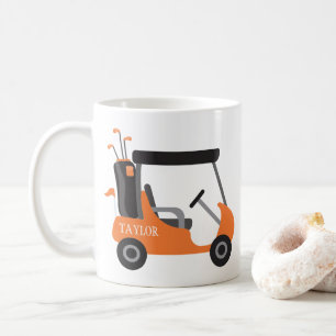 Mug Couleurs de l'école - Panier de golf orange et noi
