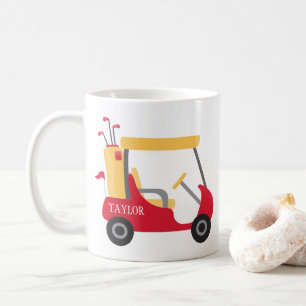 Mug Couleurs de l'école - Panier de golf rouge et or