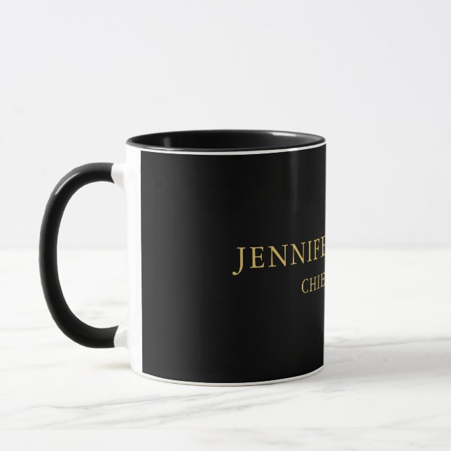 Mug Couleurs d'or noir professionnel tendance moderne  (Gauche)