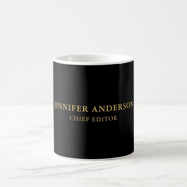 Mug Couleurs d'or noir professionnel tendance moderne  (Centre)