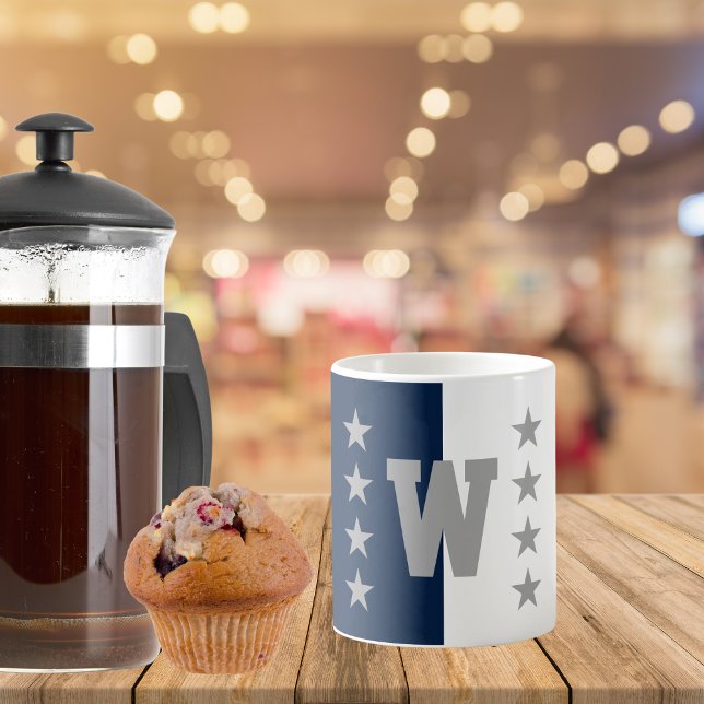 Mug Couleurs du collège Marine bleu et blanc (Créateur téléchargé)