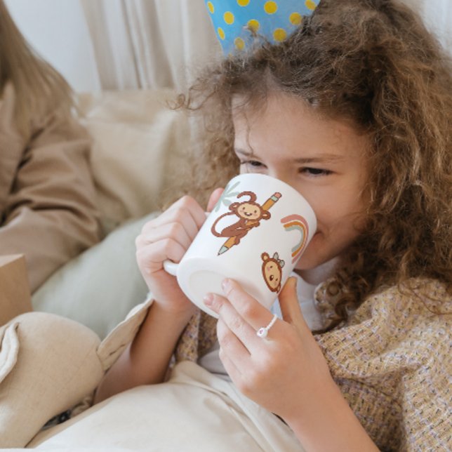 Mug Couleurs du singe cartonné mignonne (Créateur téléchargé)