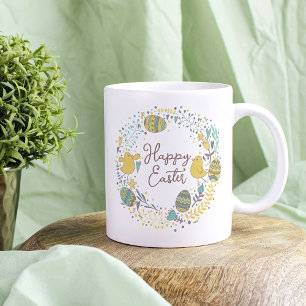 Mug Couleurs festives Joyeuses Pâques Poussins & Couro