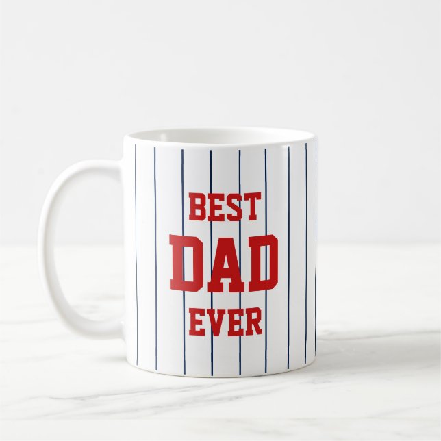 Mug Couleurs modifiables Bandes De Baseball Meilleur P (Gauche)