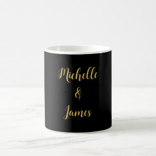Mug Couleurs Noir & Or Professionnel Tendance Moderne