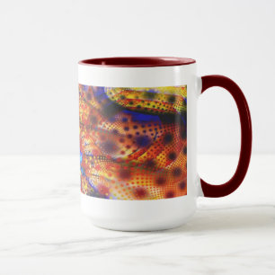 Mug Couleurs primaires Cool Fractal fin Abstrait