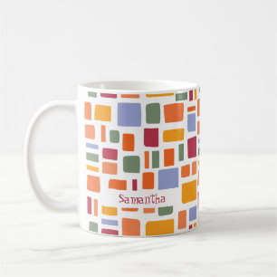 Mug Couleurs Tropicales Lumineuses Carrés et rectangle