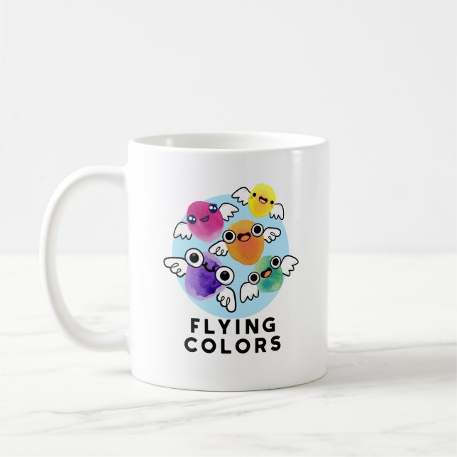 Mug Couleurs Volantes amusantes Couleurs des ailes col (Gauche)