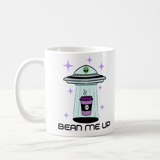 Mug Coupe Alien UFO de café (Gauche)