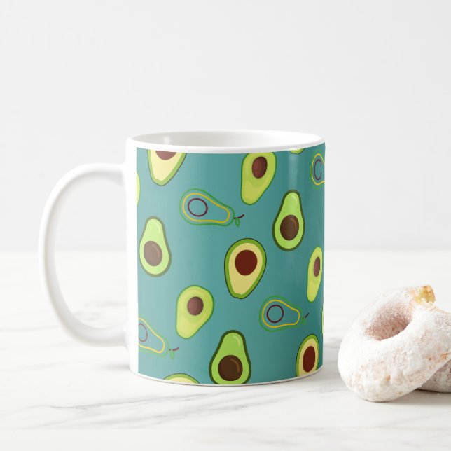 Mug Coupe Avocado été Vert dégradé Motif (Avec donut)
