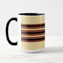 Coupe Beige, Brown et noire de café en bande
