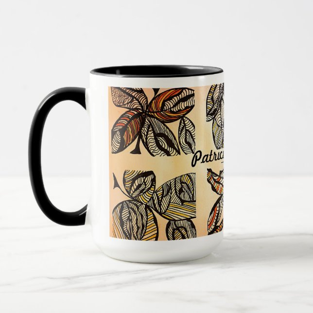 Mug Coupe Brown de café feuille (Gauche)