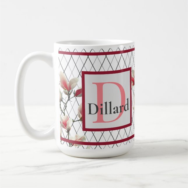 Mug Coupe classique de café monogramme (Gauche)
